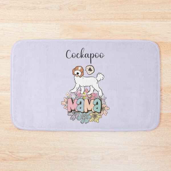 Item preview, Red and White Cockapoo Mama  6 - lilac designed and sold by Lulupainting.
