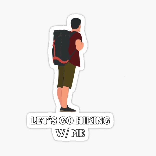 Item preview, let's go hiking with me - funny quotes designed and sold by je.a  design.