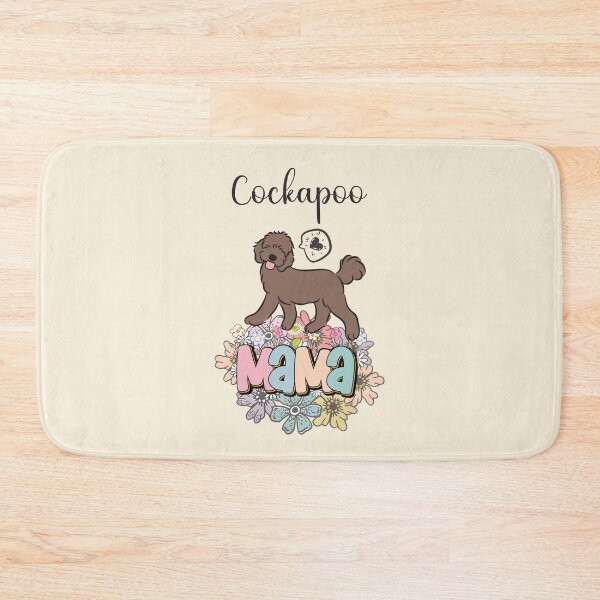 Item preview, Chocolate Brown Cockapoo Mama - beige designed and sold by Lulupainting.