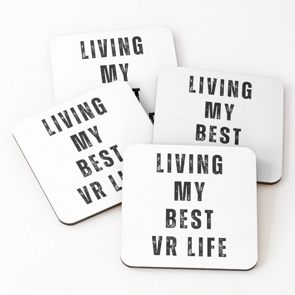 Item preview, Living My Best VRlife Minimalistic Metaverse Gaming Quote For VRgamers designed and sold by DadJokeDescript.