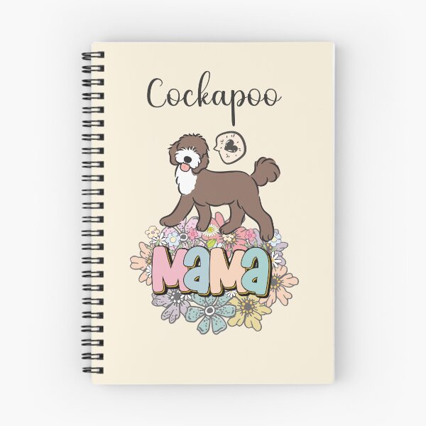 Artikelvorschau, Weiße und schokoladenbraune Cockapoo Mama 3 - beige entworfen und verkauft von Lulupainting.