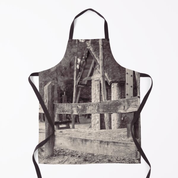Item preview, Photo of a wood and stone cabin in the countryside - Bnw version designed and sold by Origillus.