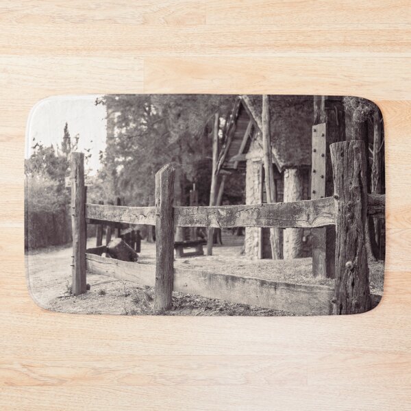 Item preview, Photo of a wood and stone cabin in the countryside - Bnw version designed and sold by Origillus.