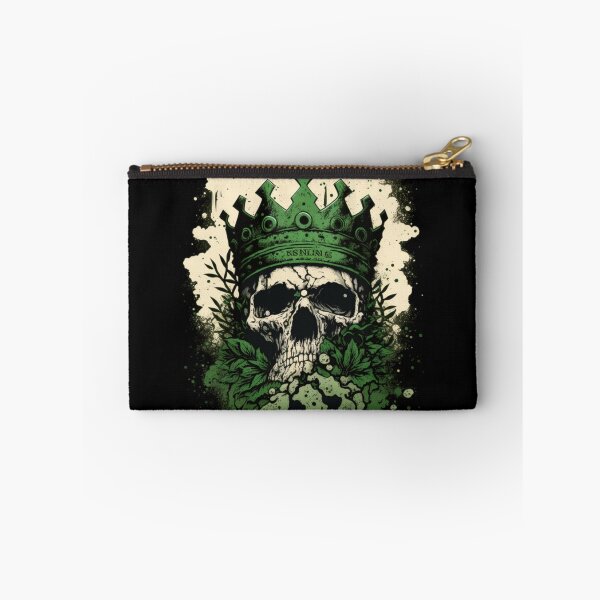Item preview, skull, king, green, halloween, crown, skeleton, skulls, bones, gold, green skull, death, skull crown, goth, black, blue designed and sold by Atlantee.