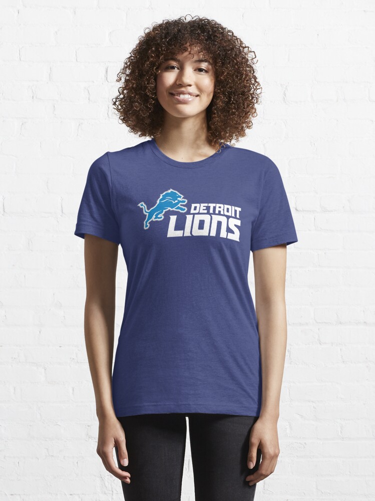 90s Detroit Lions Distressed Skyline Helmet T-Shirt