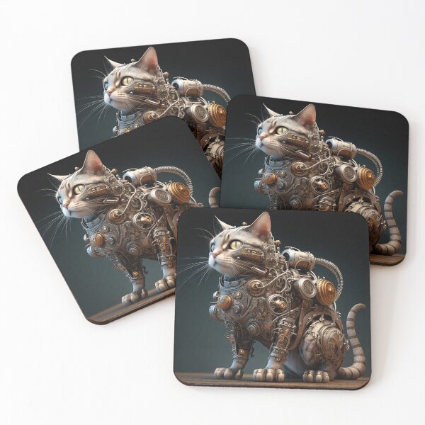 Item preview, robot cat designed and sold by FelpoStore.