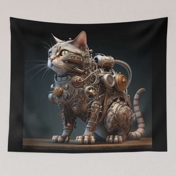 Item preview, robot cat designed and sold by FelpoStore.