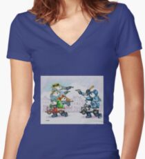 Cops & Robbers Women's Fitted V-Neck T-Shirt