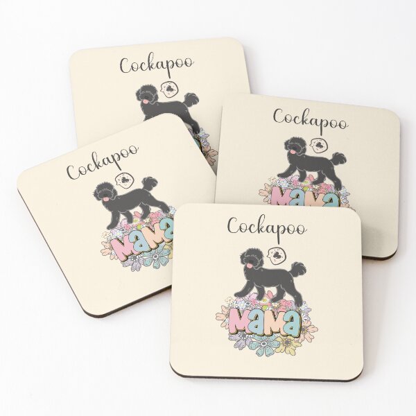 Item preview, Black Cockapoo Mama - beige designed and sold by Lulupainting.