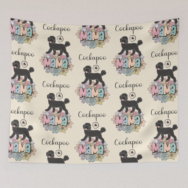 Item preview, Black Cockapoo Mama - beige designed and sold by Lulupainting.