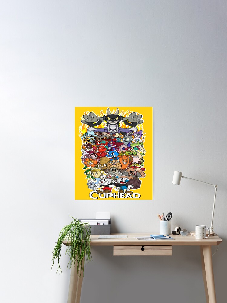 Cuphead Poster Speedrun Cuphead Poster Wall Art Sticky Poster