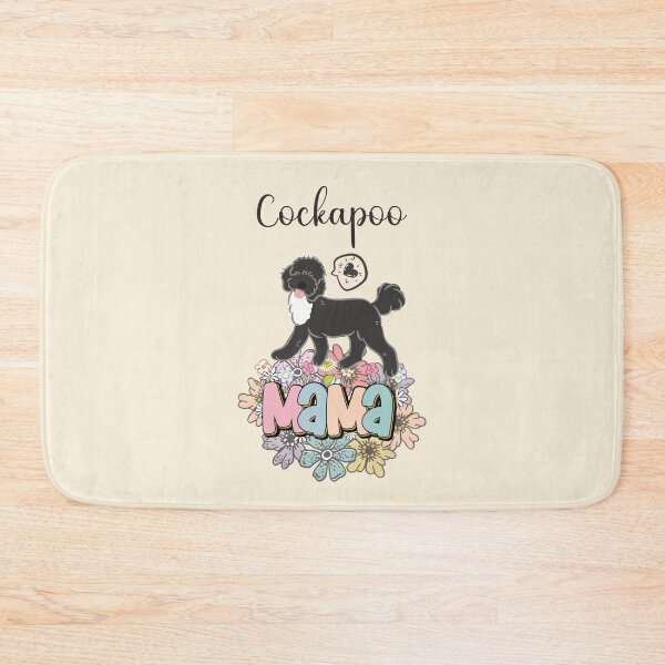 Item preview, White and Black Cockapoo Mama 1 - beige designed and sold by Lulupainting.