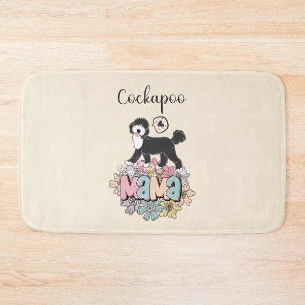 Item preview, White and Black Cockapoo Mama 3 - beige designed and sold by Lulupainting.