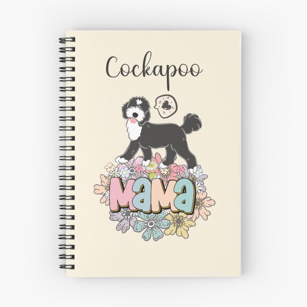 Item preview, White and Black Cockapoo Mama 4 - beige designed and sold by Lulupainting.
