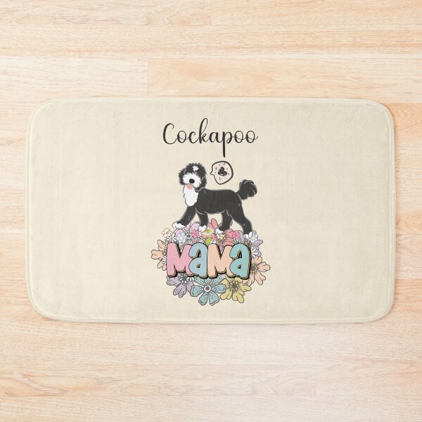 Item preview, White and Black Cockapoo Mama 4 - beige designed and sold by Lulupainting.