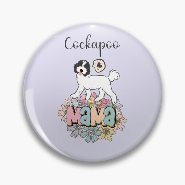 Item preview, White and Black Cockapoo Mama 5 - lilac designed and sold by Lulupainting.