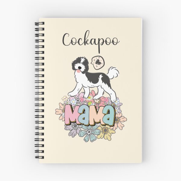 Item preview, White and Black Cockapoo Mama 6 - beige designed and sold by Lulupainting.