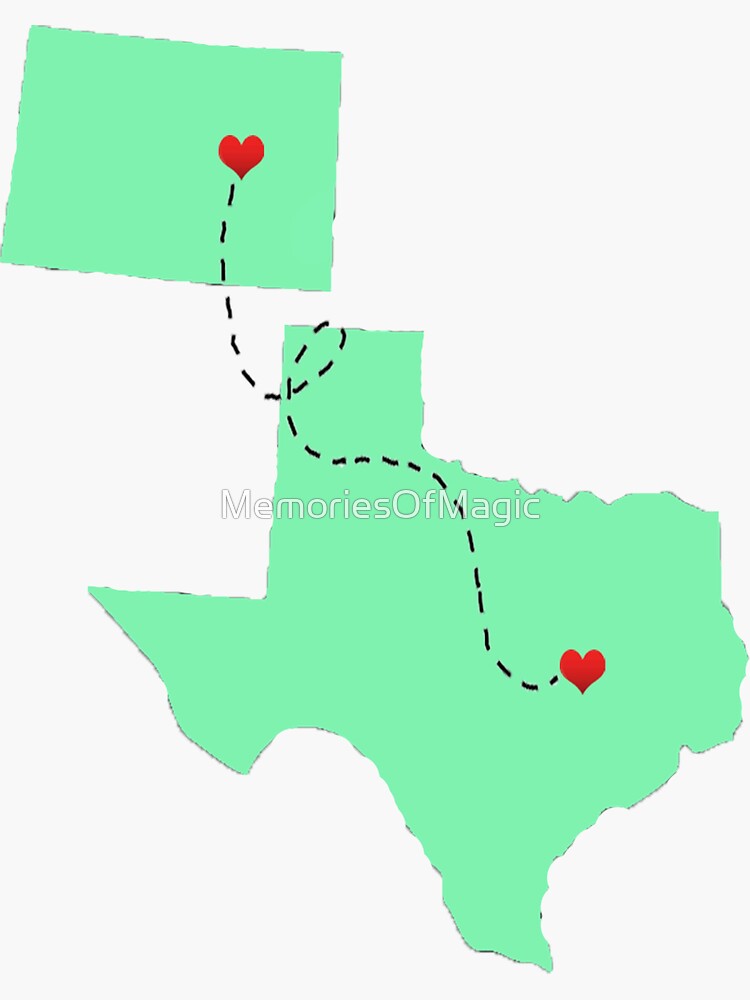 "Denver to Waco" Sticker for Sale by MemoriesOfMagic Redbubble