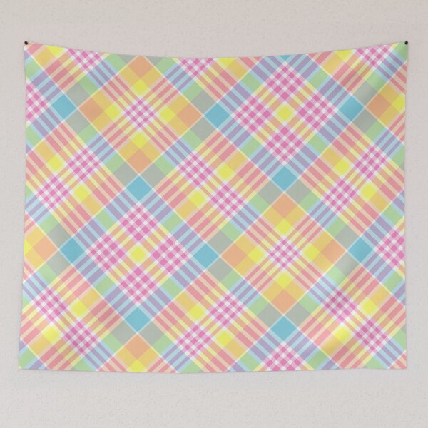 Item preview, spring easter rainbow pastel bright plaid designed and sold by MGuyerArt.
