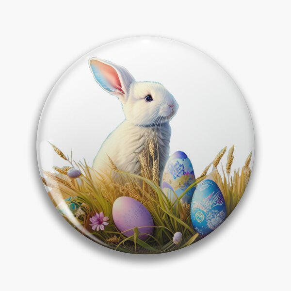 Item preview, Colorful Festive Easter Eggs Easter Bunny Spring Flowers Version 63 designed and sold by DreamingAwake1.