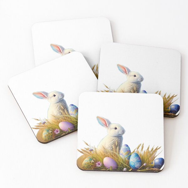 Item preview, Colorful Festive Easter Eggs Easter Bunny Spring Flowers Version 63 designed and sold by DreamingAwake1.
