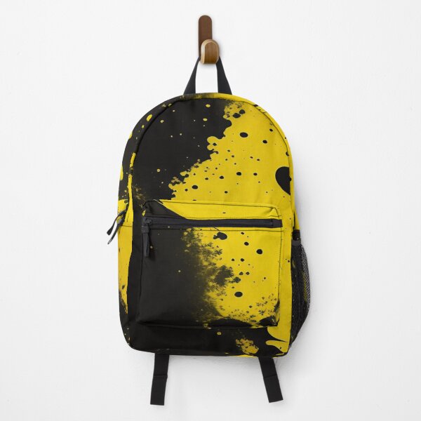 Item preview, Yellow and Black Abstract Paint Splatter designed and sold by calibrit.