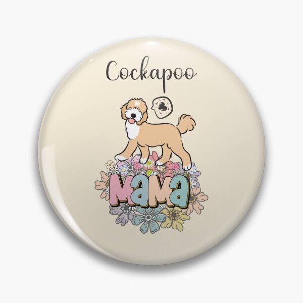 Item preview, White and Apricot Cream Golden Cockapoo Mama 1 - beige designed and sold by Lulupainting.