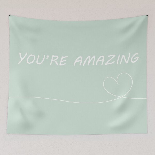 Item preview, Cute "You're amazing" Mint Aesthetic designed and sold by GoodJobLola.