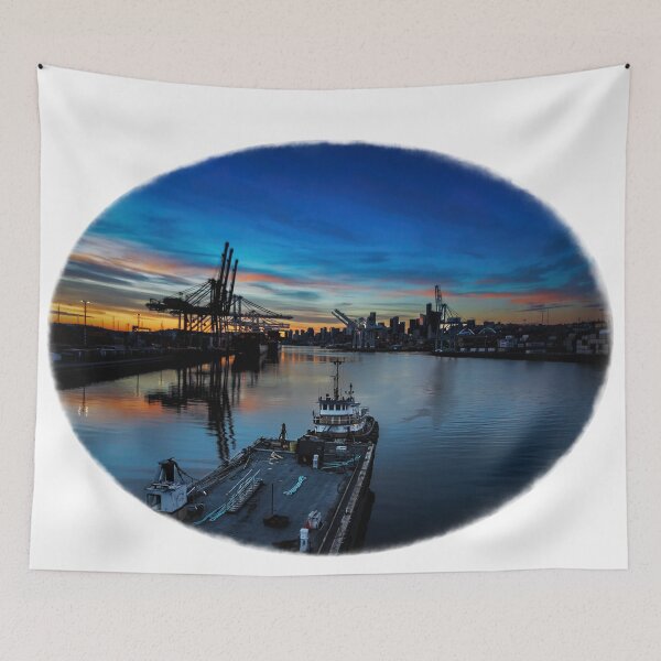 Item preview, Sunset in the Port of Seattle designed and sold by Jason Mosley.