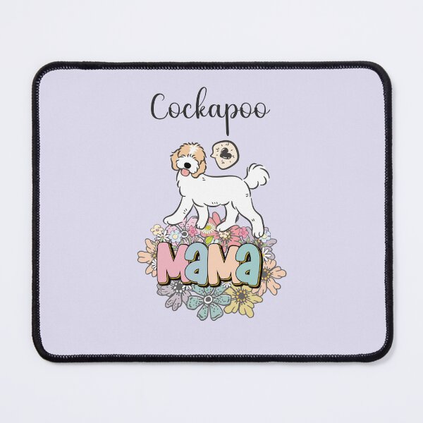 Item preview, White and Apricot Cream Golden Cockapoo Mama 5 - beige designed and sold by Lulupainting.
