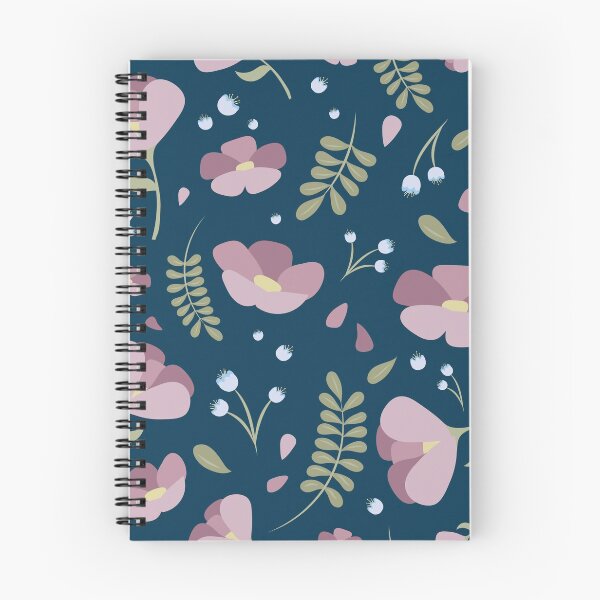 Item preview, Patterned Pink Posies on Blue designed and sold by rowleyandelm.