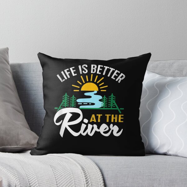 Item preview, Life Is Better At The River Sunny Water And Trees Landscape designed and sold by guyebeder.