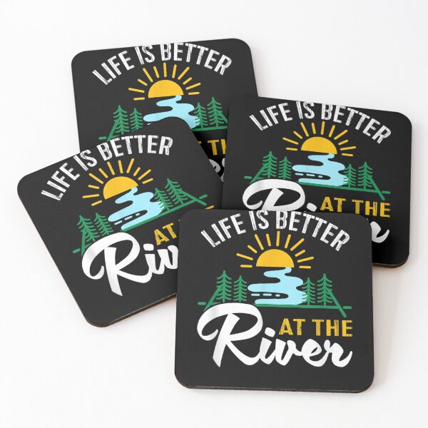 Item preview, Life Is Better At The River Sunny Water And Trees Landscape designed and sold by guyebeder.