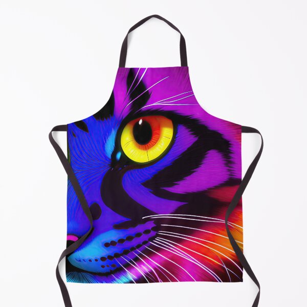 Item preview, #F022: Portrait of a Colorful Neon Cat designed and sold by FarStarL33.