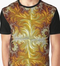 "Cappuccino Dream" | Spiral Pattern Fractal Art Graphic T-Shirt