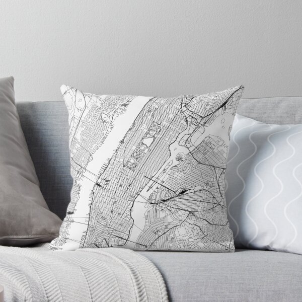 Item preview, New York White Map designed and sold by multiplicitymap.
