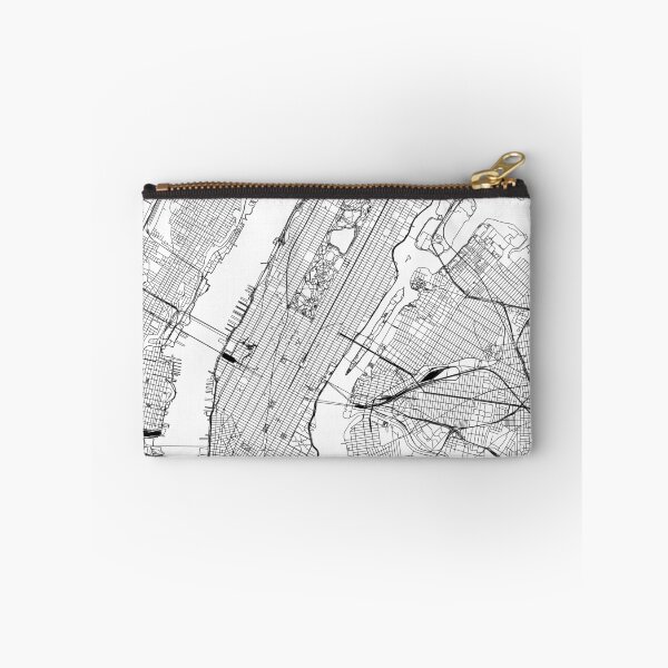 Item preview, New York White Map designed and sold by multiplicitymap.