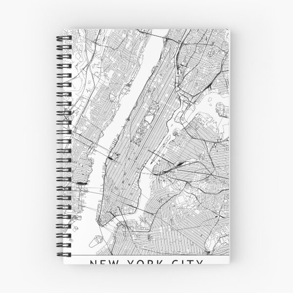 Item preview, New York White Map designed and sold by multiplicitymap.