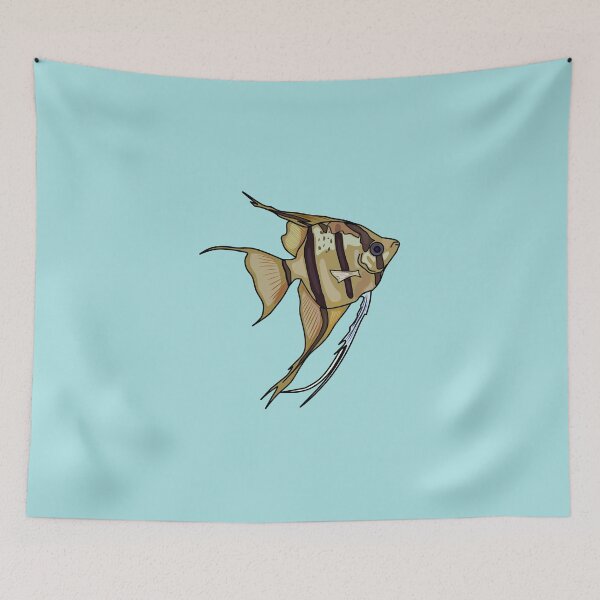 Item preview, Angelfish cartoon illustration designed and sold by Misscartoon.