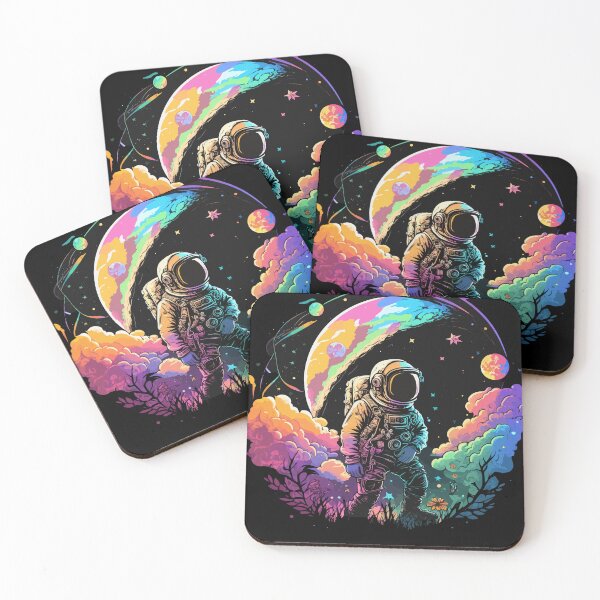 Item preview, Astronaut in Space Colorful Vibrant Psychedelic designed and sold by k3rstman1.