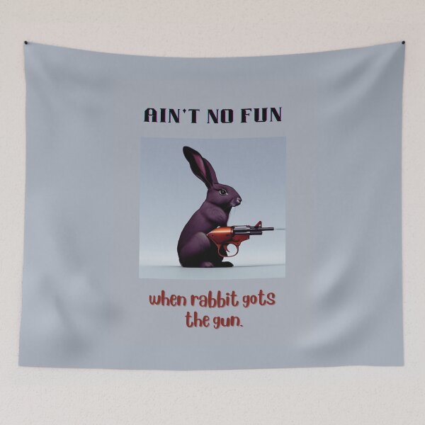 Item preview, Rabbit Got The Gun designed and sold by lifeinspired4u.