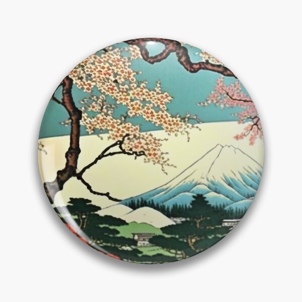 Artikelvorschau, Ukiyo-e Kirschblütenbäume mit Berg entworfen und verkauft von Vaporboy1994.