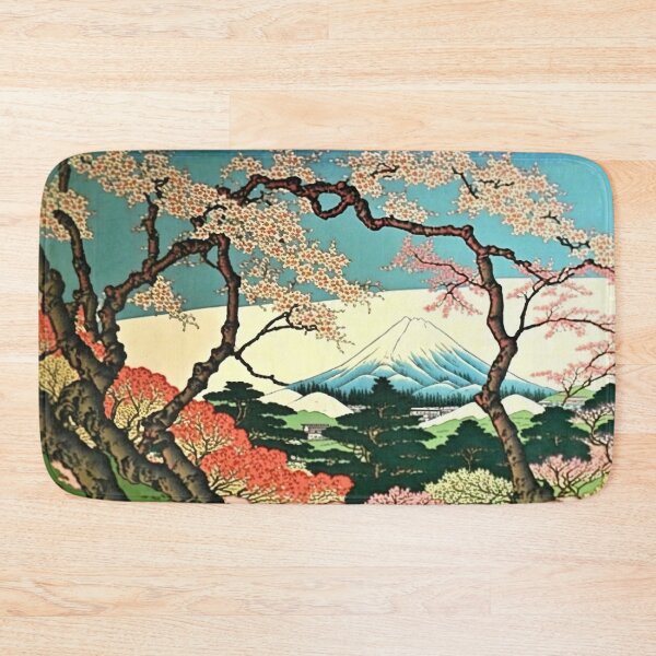 Item preview, Ukiyo-e Cherryblossom trees with Mountain  designed and sold by Vaporboy1994.