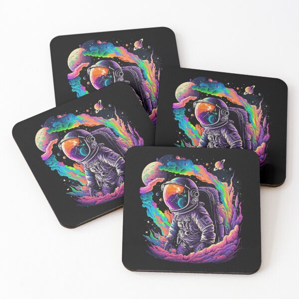 Item preview, Astronaut in Space Colorful Vibrant Psychedelic designed and sold by k3rstman1.