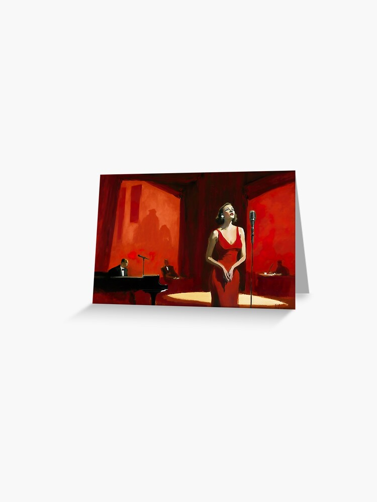 Red hot jazz club, vintage art