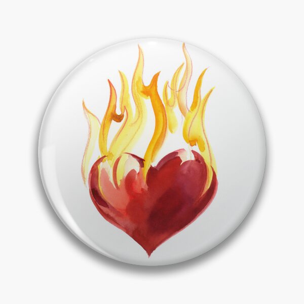 Item preview, Burning heart designed and sold by AlexBlackSea.