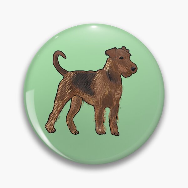 Item preview, Airedale terrier dog cartoon illustration designed and sold by Misscartoon.