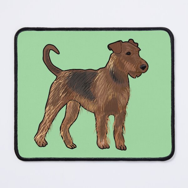 Item preview, Airedale terrier dog cartoon illustration designed and sold by Misscartoon.