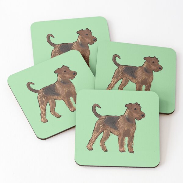 Item preview, Airedale terrier dog cartoon illustration designed and sold by Misscartoon.