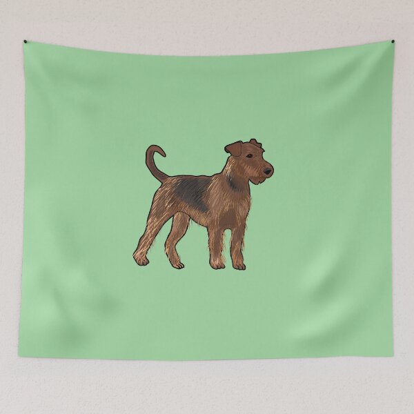 Item preview, Airedale terrier dog cartoon illustration designed and sold by Misscartoon.